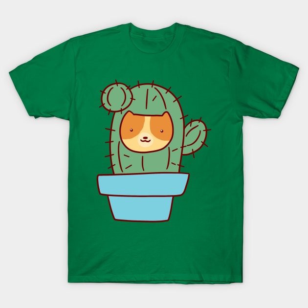 Cat Face Cactus T-Shirt by saradaboru